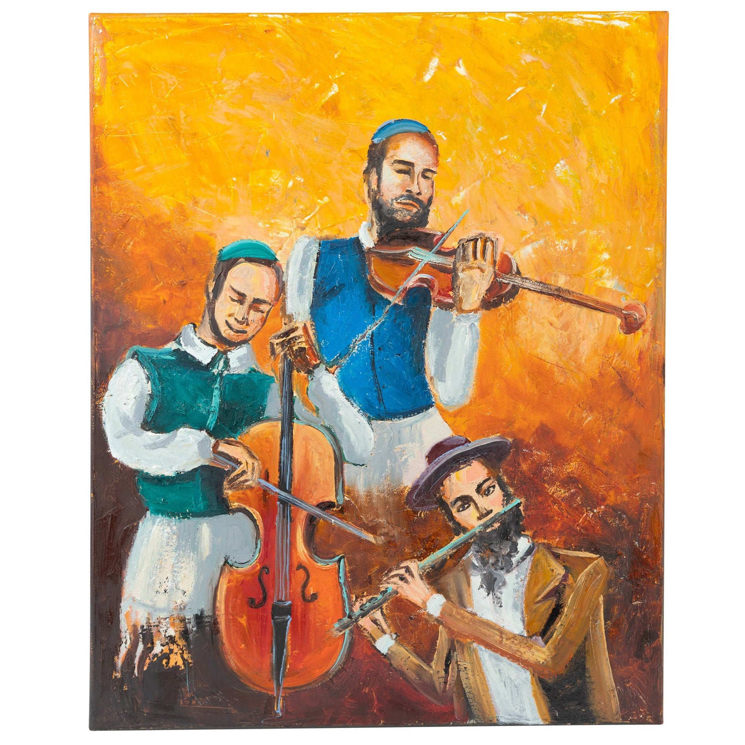 Original Hand Painted Pesach Art — closeup