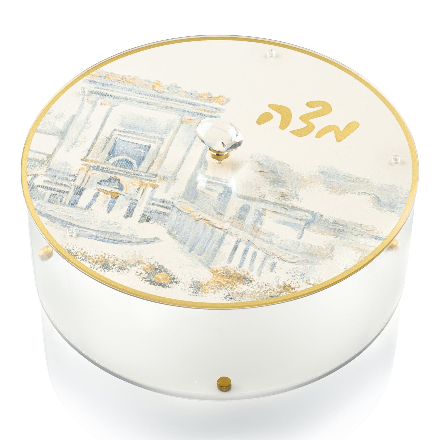 Painted Bais Hamikdash Matzah Box | Judaica Square Lakewood