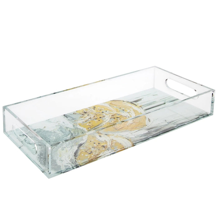 Painted Bread Tray — lucite