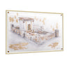 Painted by Judy Bais Hamikdash — lucite Wall Art | Judaica Square Lakewood