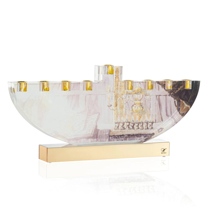 Painted by Judy Menorah — lucite Chanukah | Judaica Square Lakewood