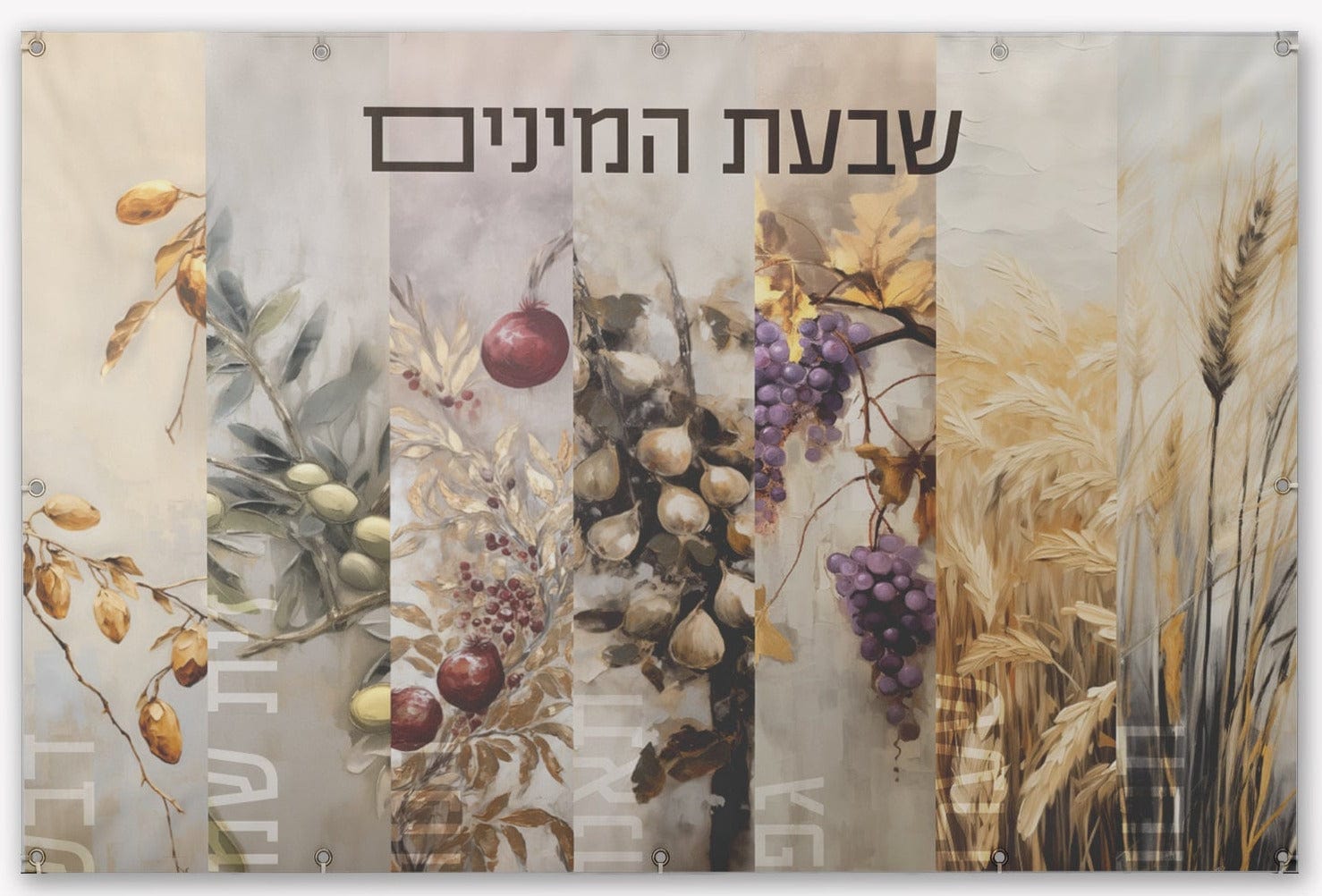 Painted by Vinyl Batya Sukkah Decoration Set | Judaica Square Lakewood