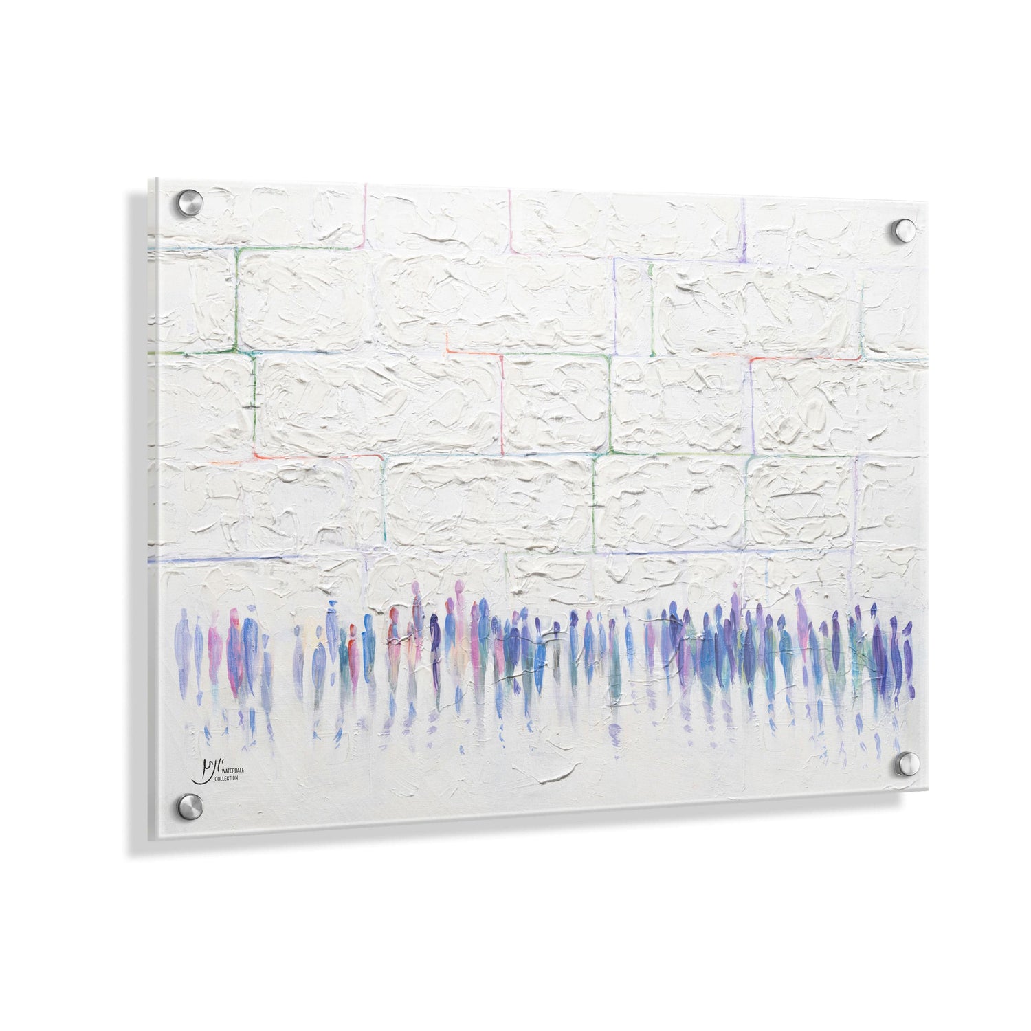 Painted by Yonatan Colored Kosel — lucite Wall Art | Judaica Square Lakewood