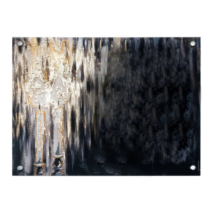 Painted Candles Black Custom Print Wall Art — lucite | Judaica Square Lakewood