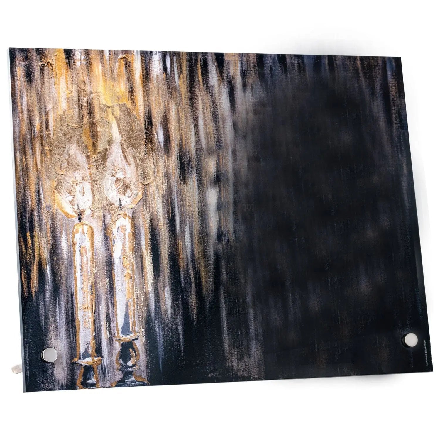 Painted Candles Black Custom Tabletop Print | Judaica Square Lakewood