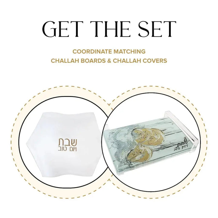 Painted Challah Board & Cover Set — Challah Board