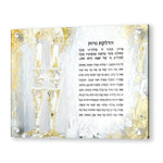 Painted Gold Candles Lucite Hadlokas Neiros Wall Art