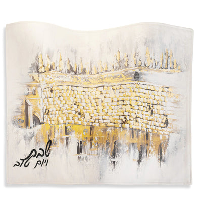 Painted Kosel at Winter Challah Cover — Challah Board