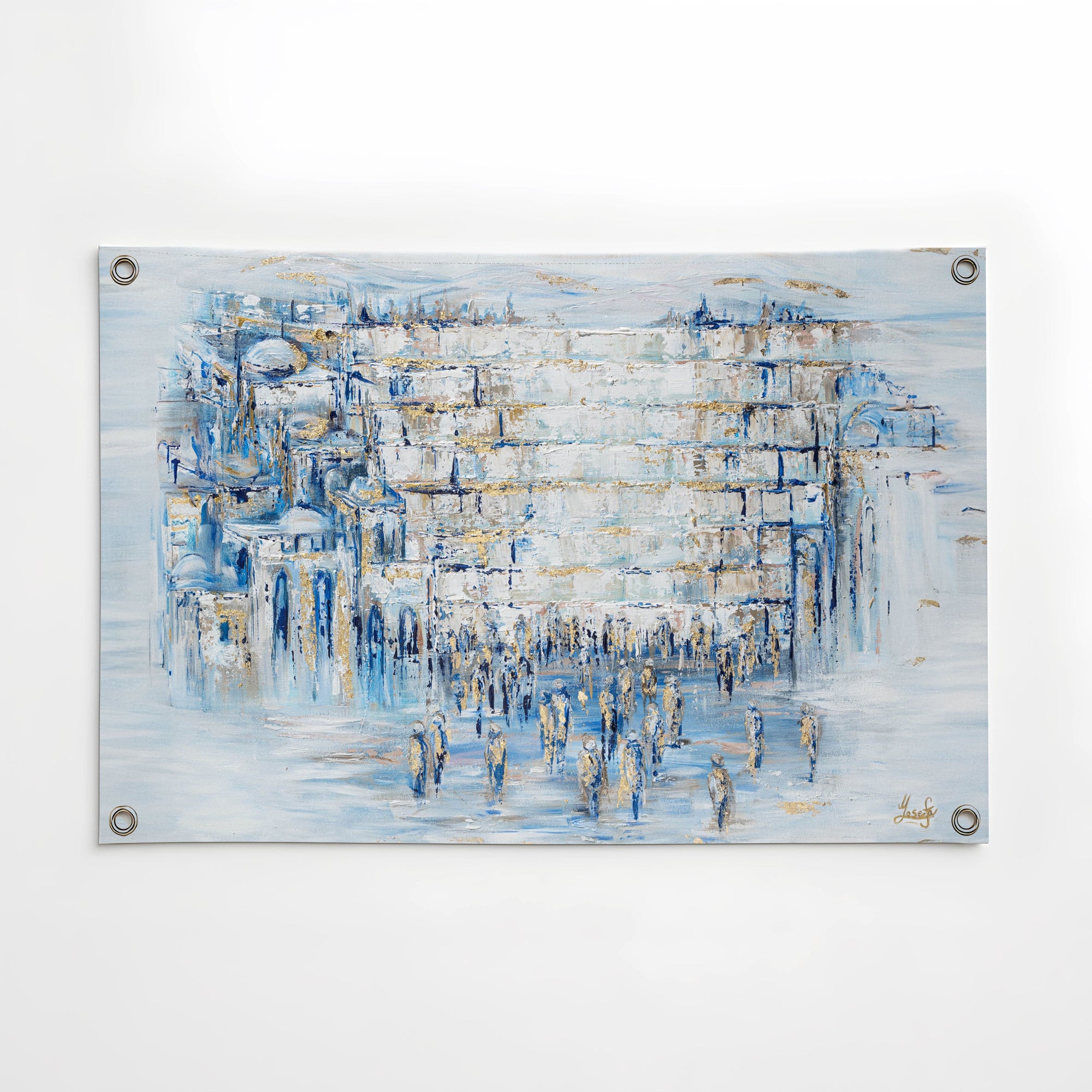 Painted Kosel by Yosefa Vinyl Sukkah Decoration | Judaica Square Lakewood