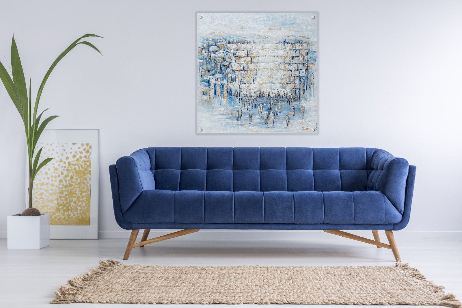 Yosefa's Painted Kosel Wall Art: Stunning Jerusalem Western Wall Canvas Print