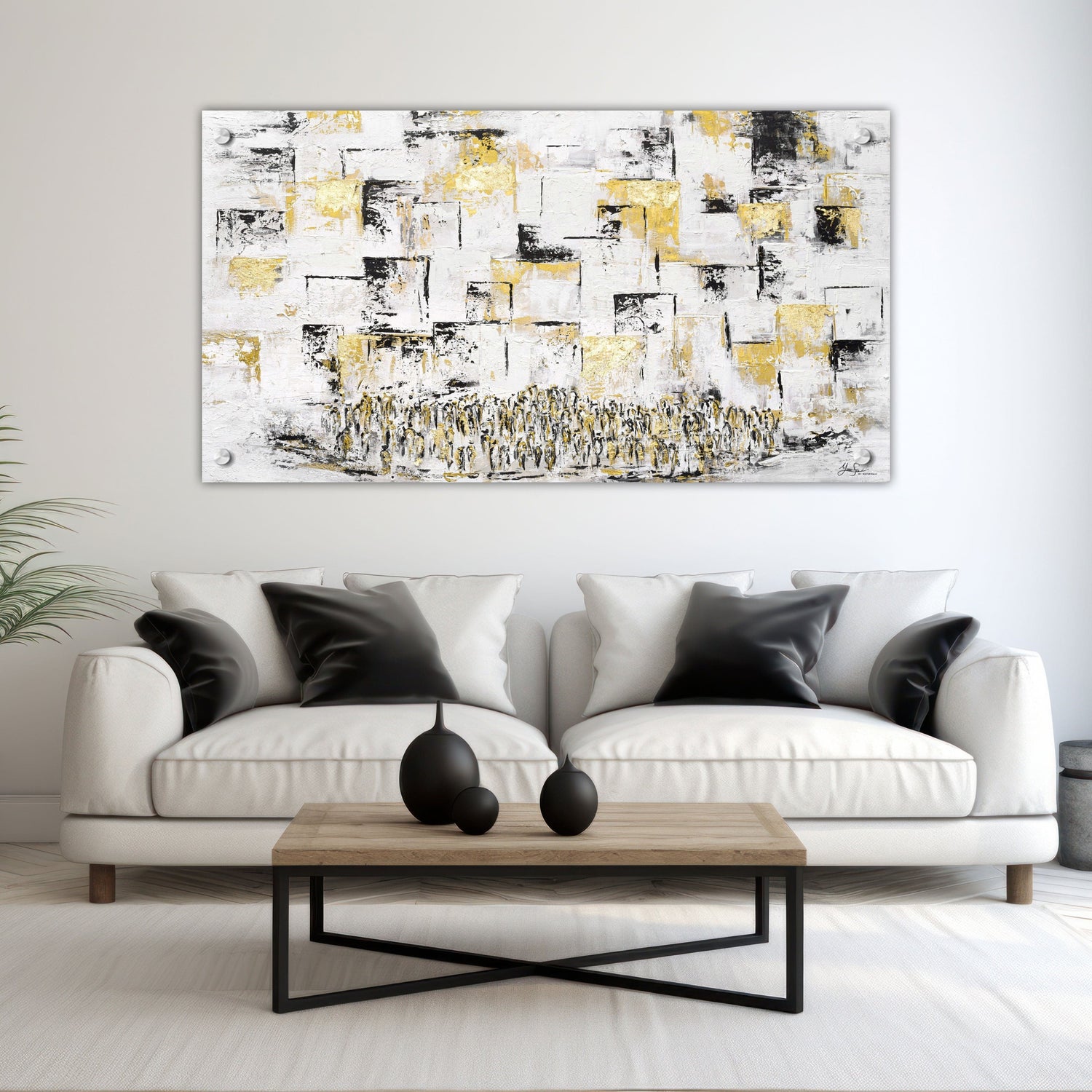 Painted Kosel in Black, Gold, and White | Judaica Square Lakewood