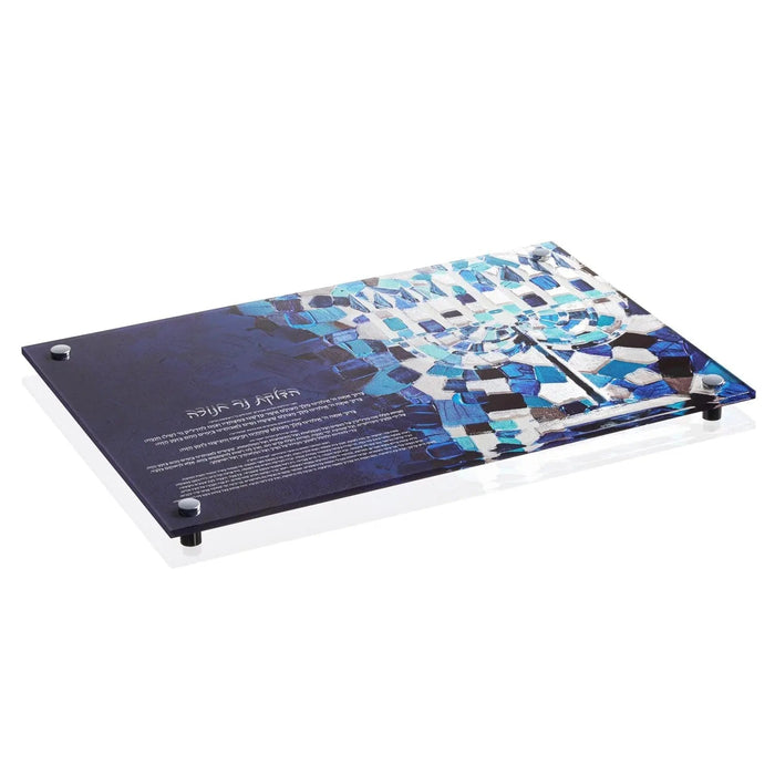 Painted Mosaic Menorah Tray — lucite | Judaica Square Lakewood