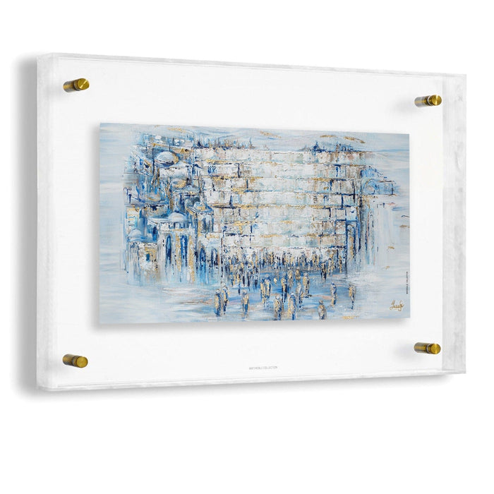 Painted Yosefa Pearlstone Frame Kosel — acrylic Wall Art | Judaica Square Lakewood