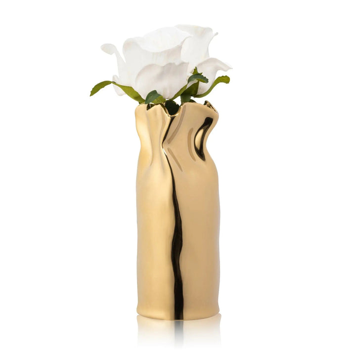Gold Paper Bag Faux Floral — Tabletop