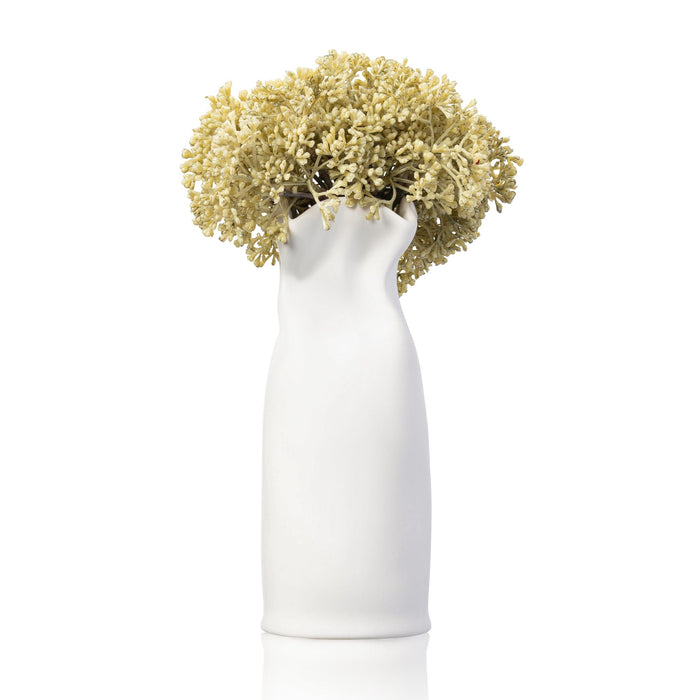 White Paper Bag Faux Floral — Tabletop