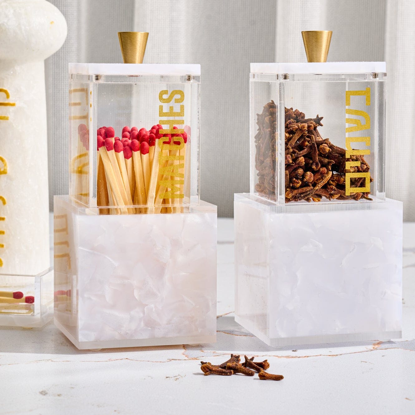 Pearlstone Block Besamim Jar — detail view | Judaica Square Lakewood