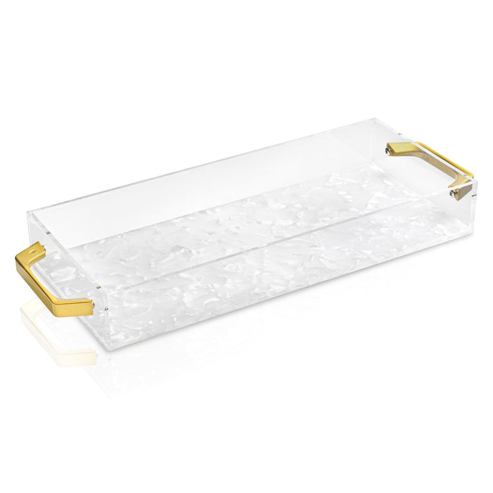 Pearlstone Bread / Towel Tray — lucite | Judaica Square Lakewood