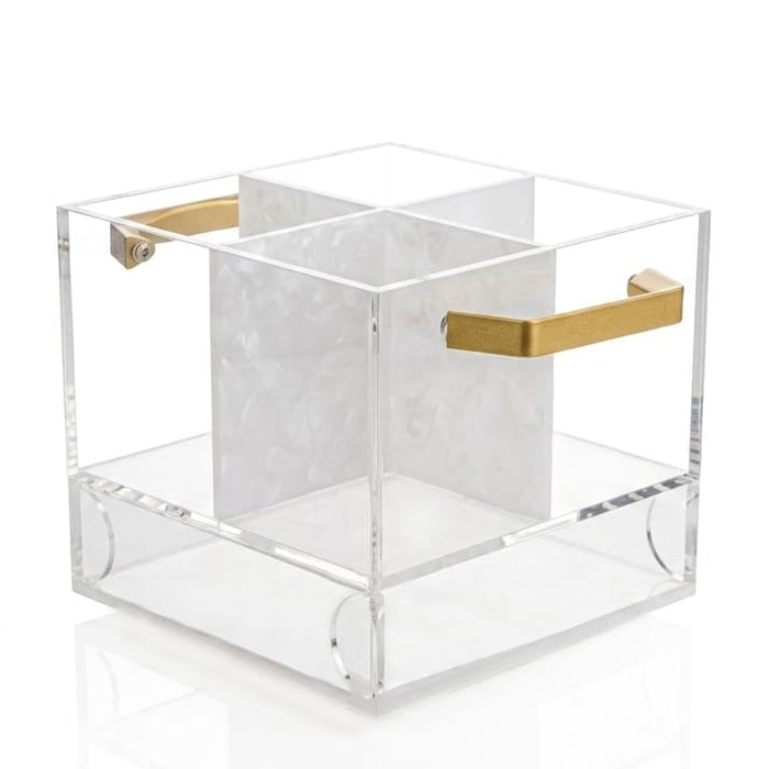 Pearlstone Swivel Silverware Caddy — lucite | Judaica Square Lakewood