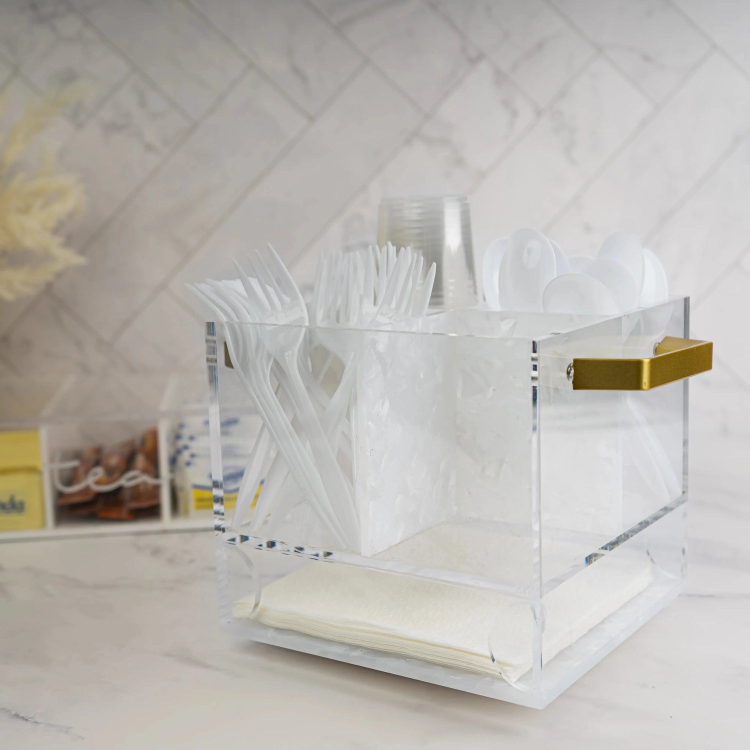 Pearlstone Swivel Silverware Caddy — detail view | Judaica Square Lakewood