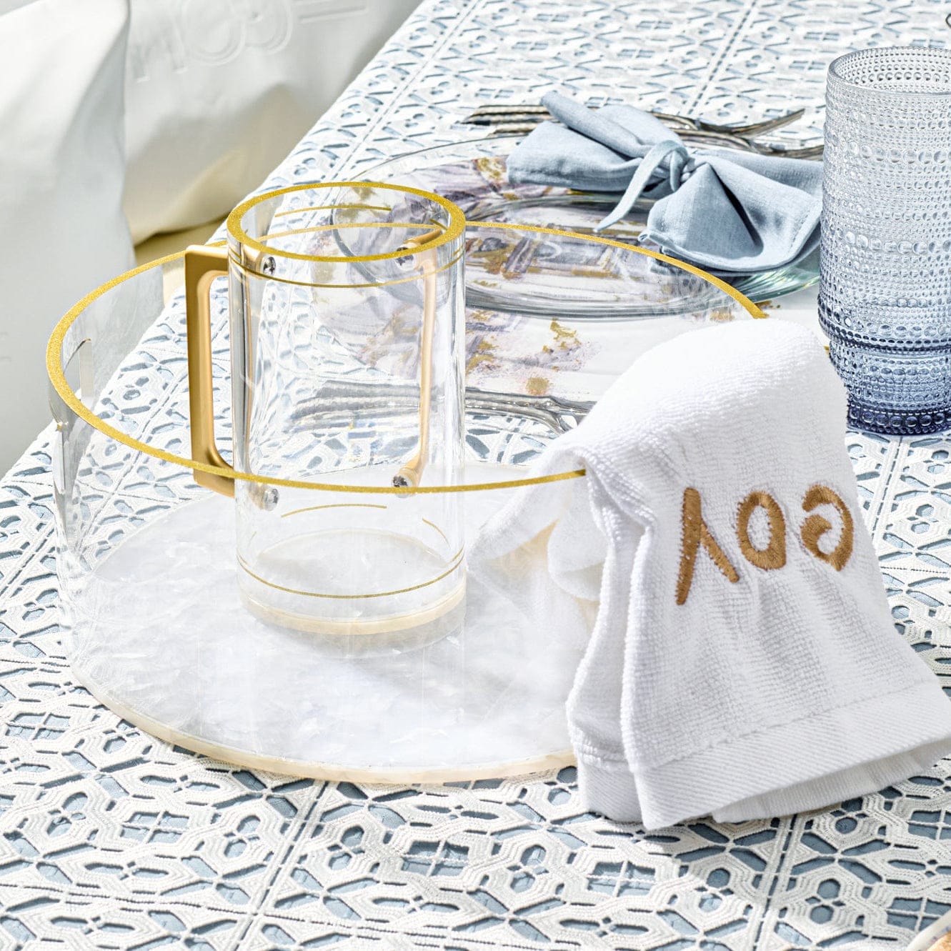 Pearlstone Washing Bowl & Cup | Judaica Square Lakewood