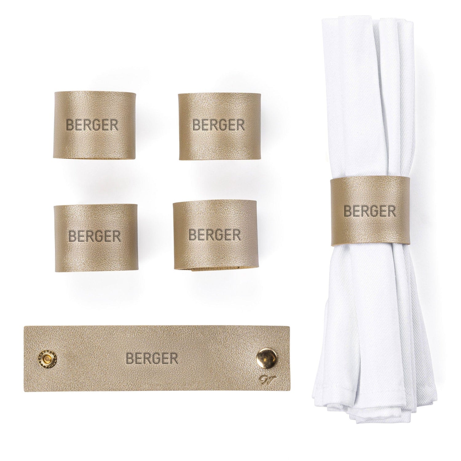 Personalized Leather Napkin Wraps | Judaica Square Lakewood