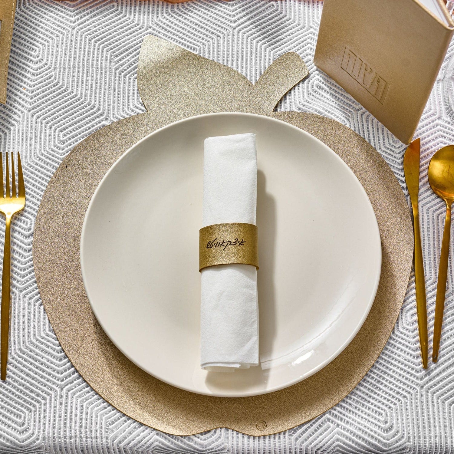 Personalized Leather Napkin Wraps | Judaica Square Lakewood