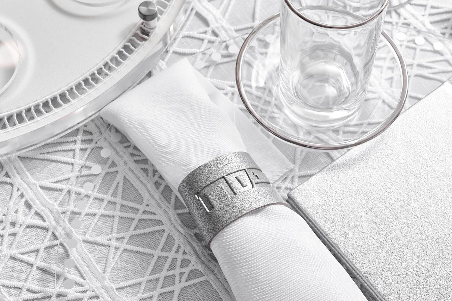 Pesach Leather Napkin Wraps — reverse view | Judaica Square Lakewood