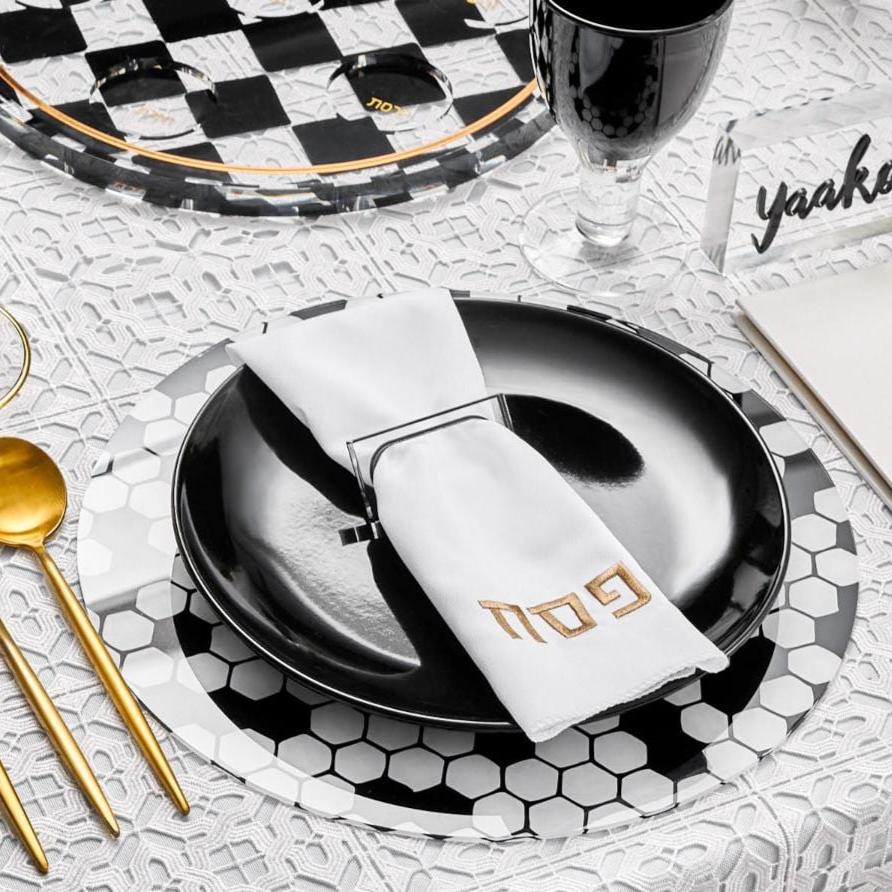 Pesach Napkin — detail view | Judaica Square Lakewood