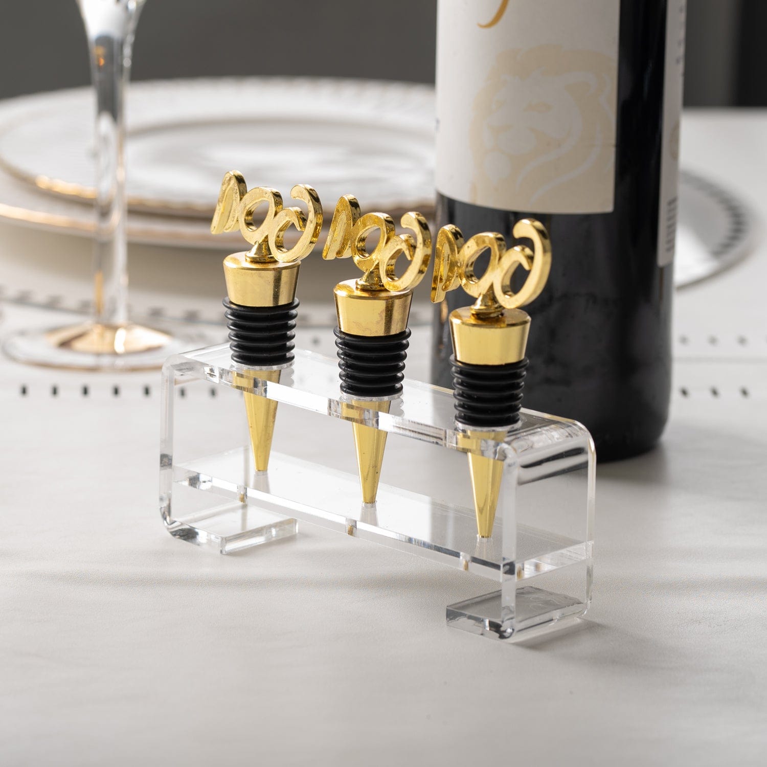 Pesach Wine Stopper Set — detail view | Judaica Square Lakewood