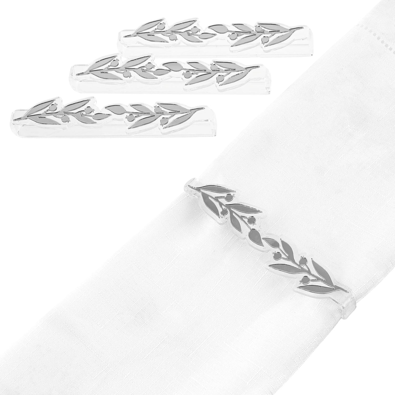 Pomegranate Leaf Napkin Wraps | Judaica Square Lakewood