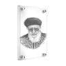 Rav Ovadiah Yosef Gadol Sketch — lucite Wall Art | Judaica Square Lakewood