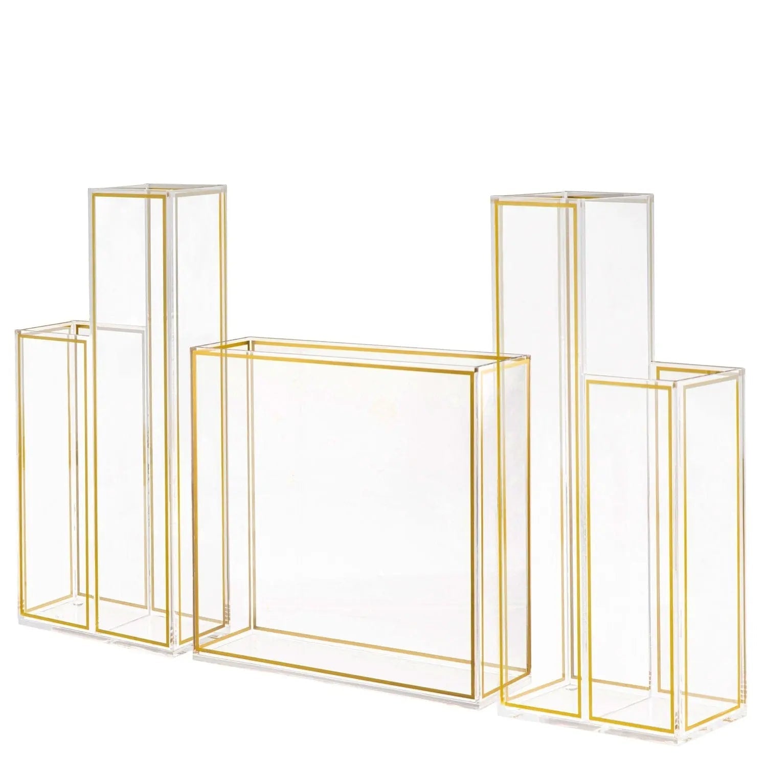 Rectangle Outline Vase | Judaica Square Lakewood
