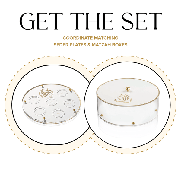 Regal Seder Plate & Matzah Box Set | Judaica Square Lakewood