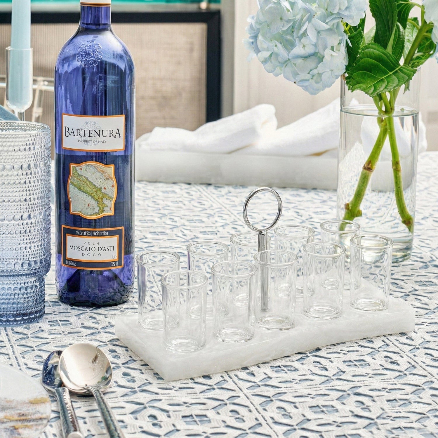 Resin Curve Liquor Set | Judaica Square Lakewood