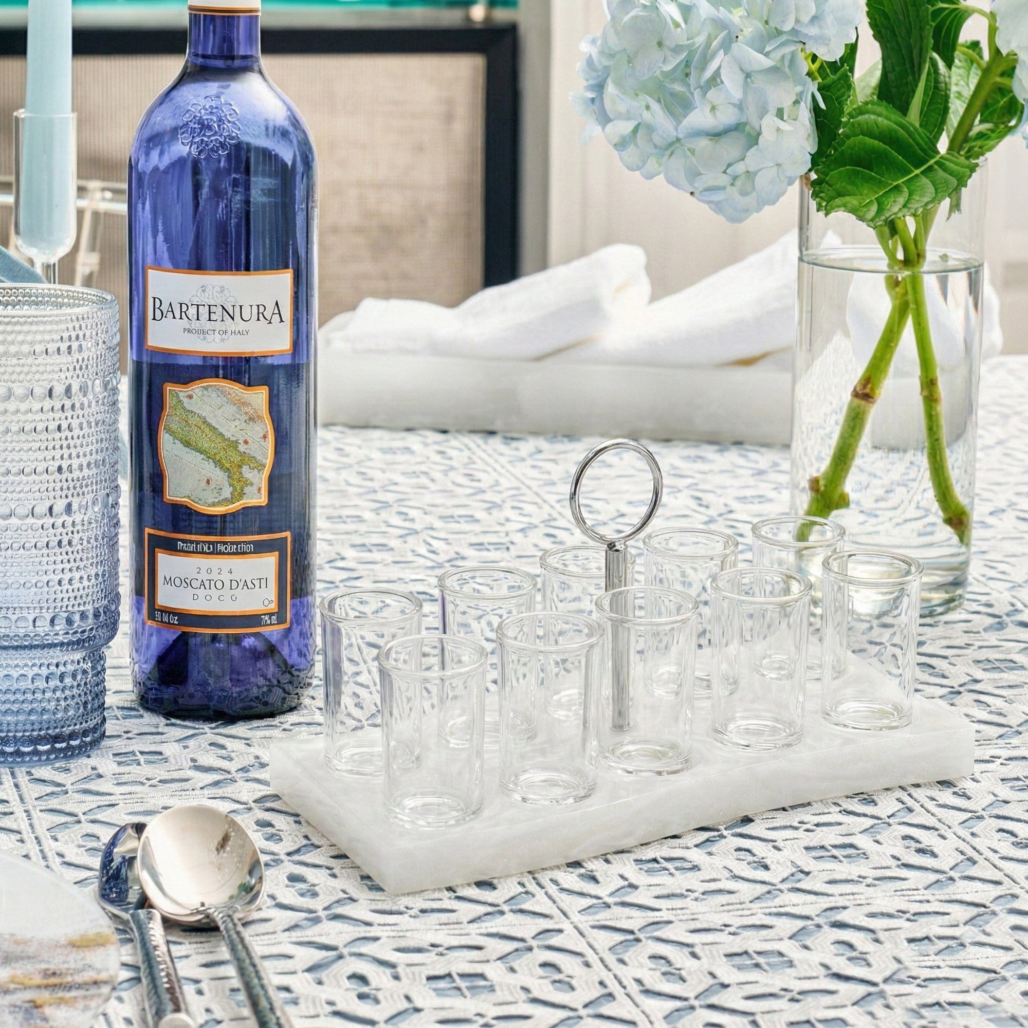 Resin Curve Liquor Set | Judaica Square Lakewood