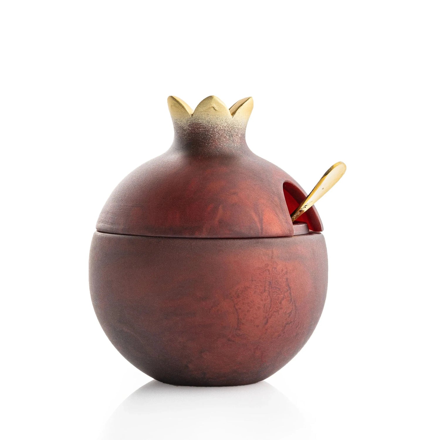 Resin Pomegranate Honey Dish — Resin Honey Dish | Judaica Square Lakewood