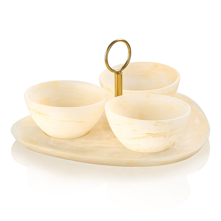 Resin Round Dip Bowl Set — Dip Holder