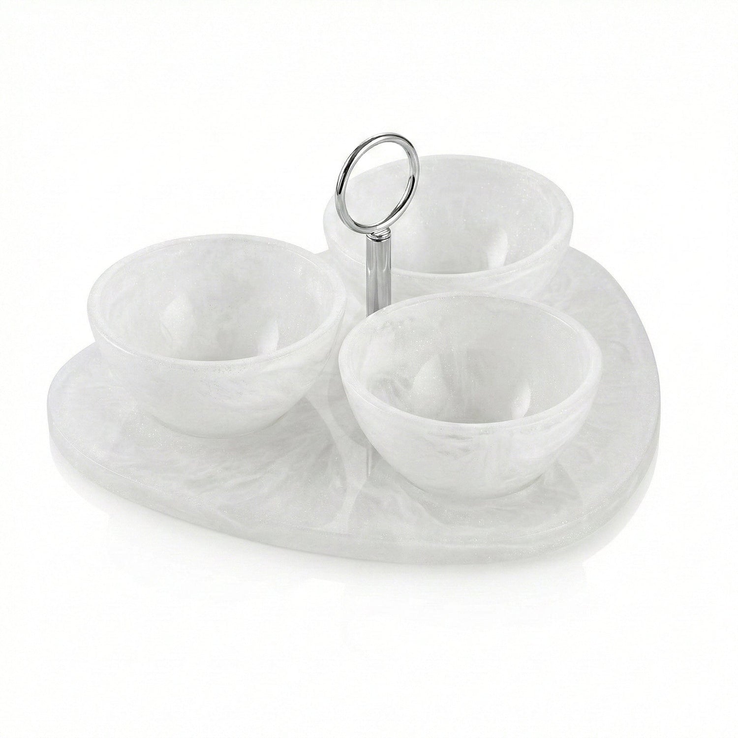 Resin Round Dip Bowl Set — styled in-room | Judaica Square Lakewood