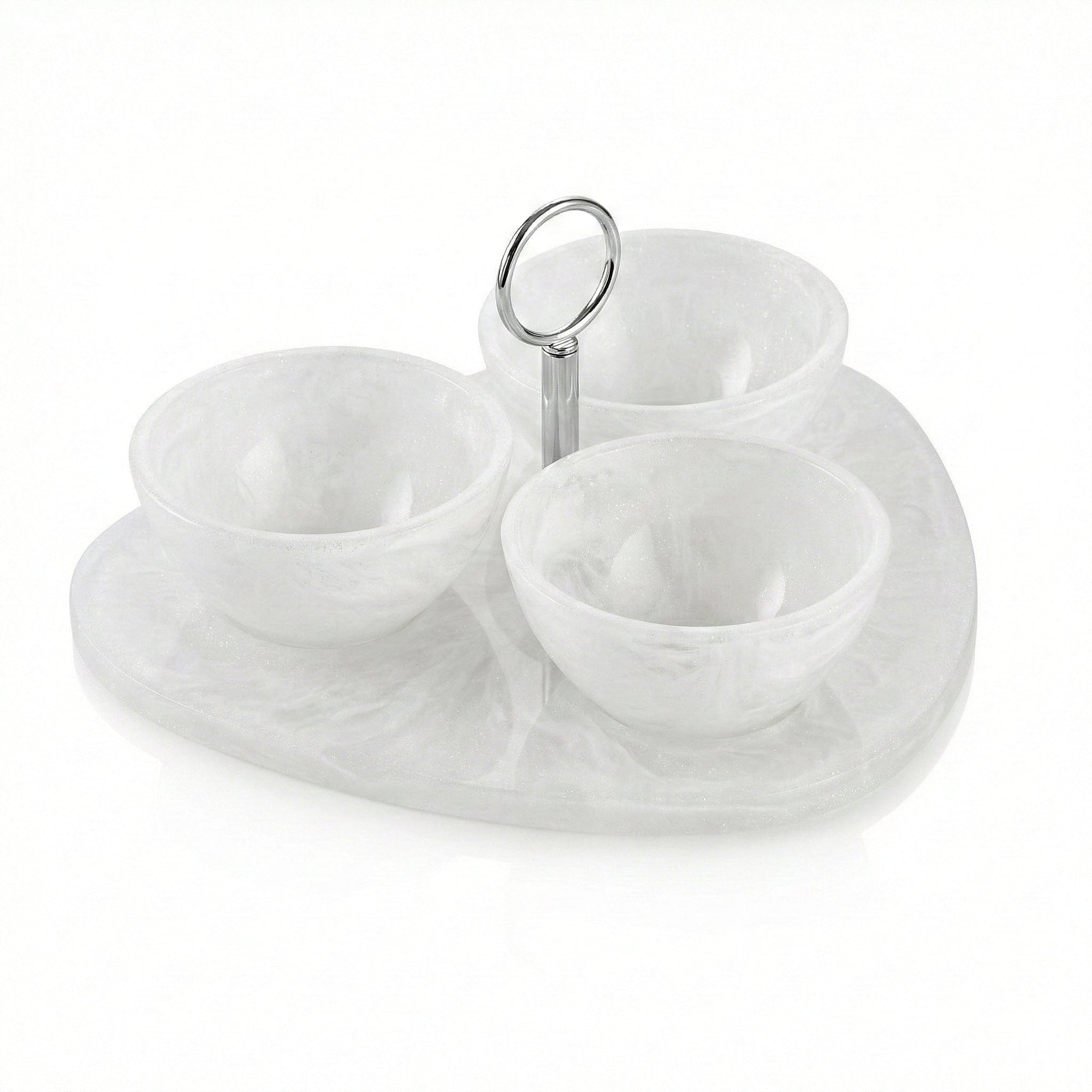 Resin Round Dip Bowl Set — styled in-room | Judaica Square Lakewood