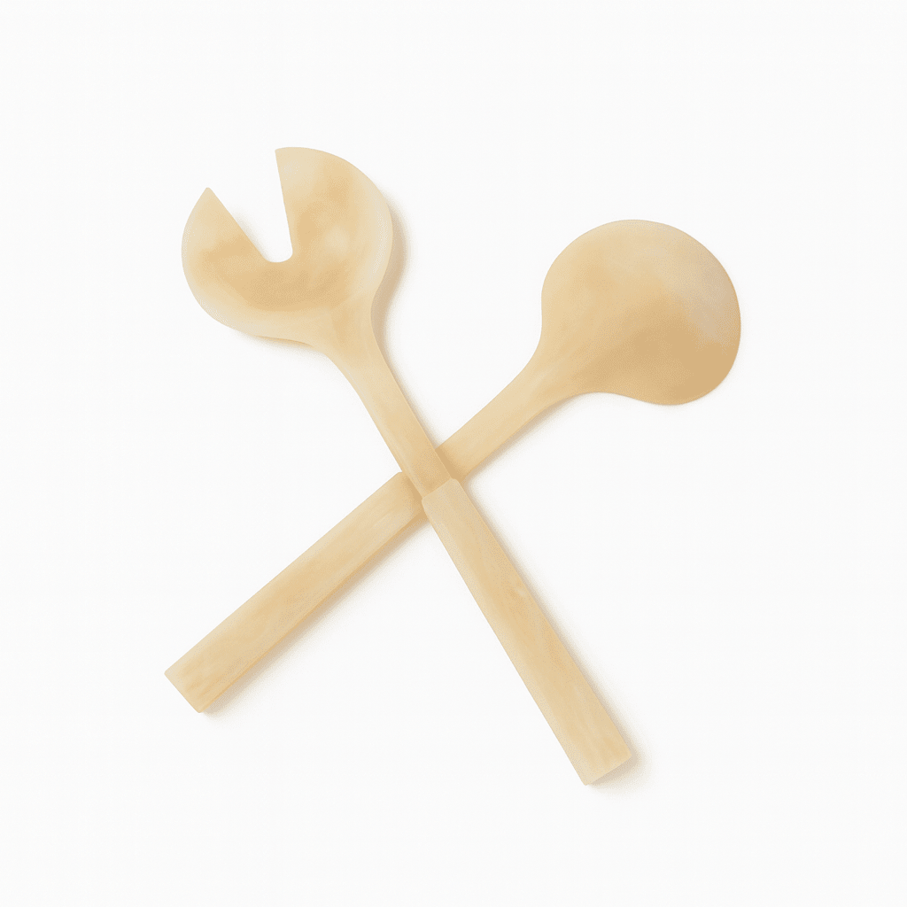 Resin Salad Servers | Mishloach Manos — Purim Gift by Waterdale Collection — View 3 Polyresin Mishloach Manos | Judaica Squar