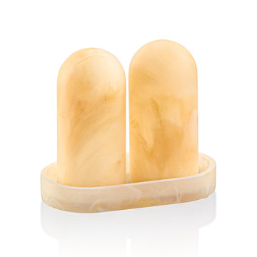 Resin Salt Shaker Set with Tray — Salt Holder