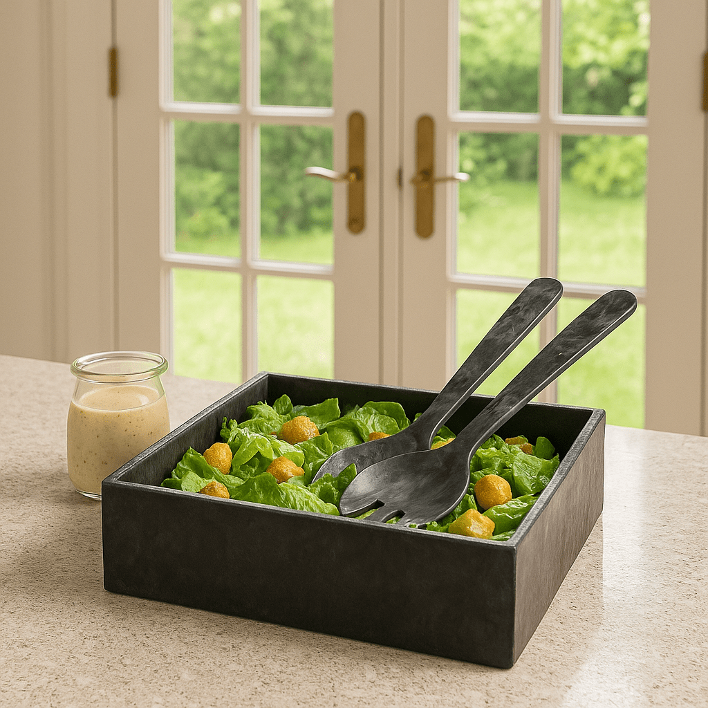 Resin Square Salad Bowl | Judaica Square Lakewood