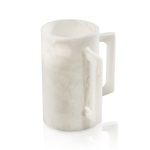 Waterdale resin washing cup in marble with two handles
