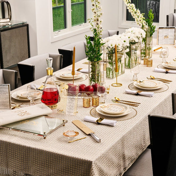 Rosh Hashana 2023 Classic Tablescape — hero shot | Judaica Square Lakewood