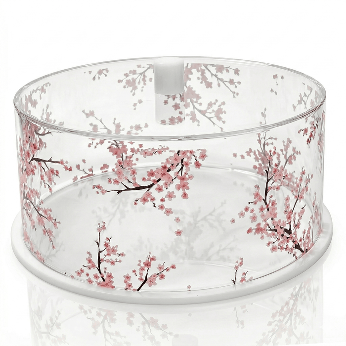 Round Cherry Blossom Cake Dome — Lucite Cake Cover | Judaica Square Lakewood