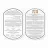 Round Flower Vase Edut Mizrach Bencher Card — lucite | Judaica Square Lakewood