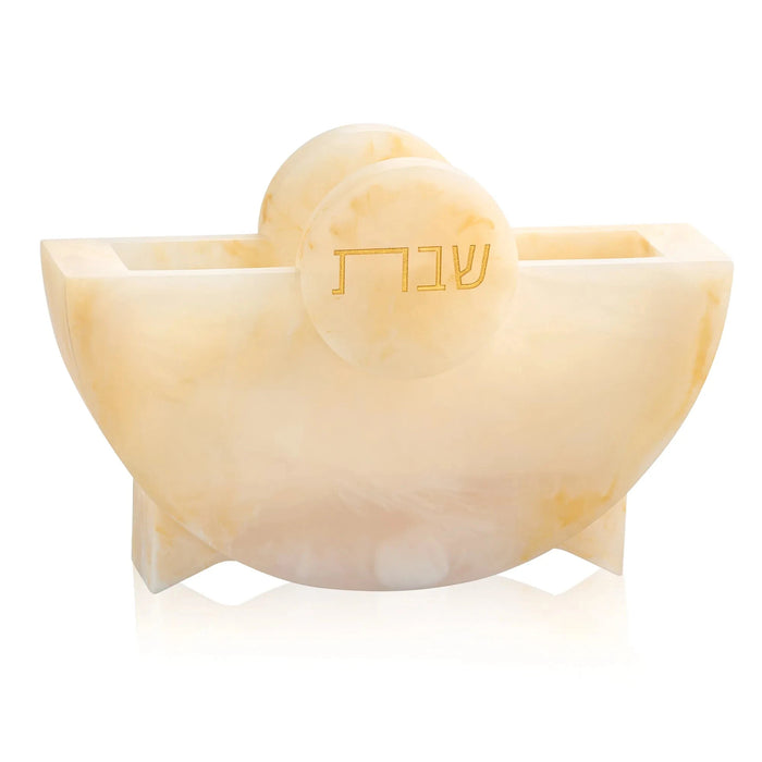 Round Shabbos Resin Napkin Holder — Napkin Holder | Judaica Square Lakewood