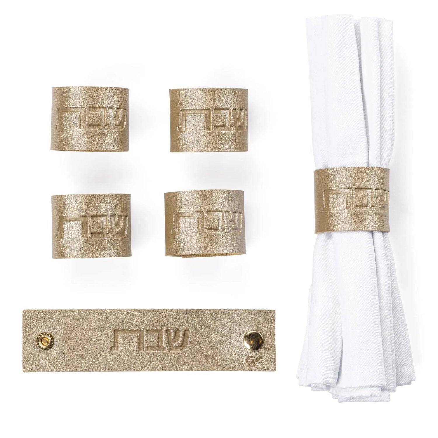 Shabbos Leather Napkin Wraps | Judaica Square Lakewood