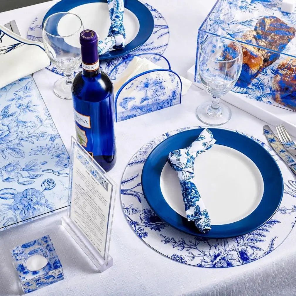 Shavuos French Toile 2024  Tablescape | Judaica Square Lakewood