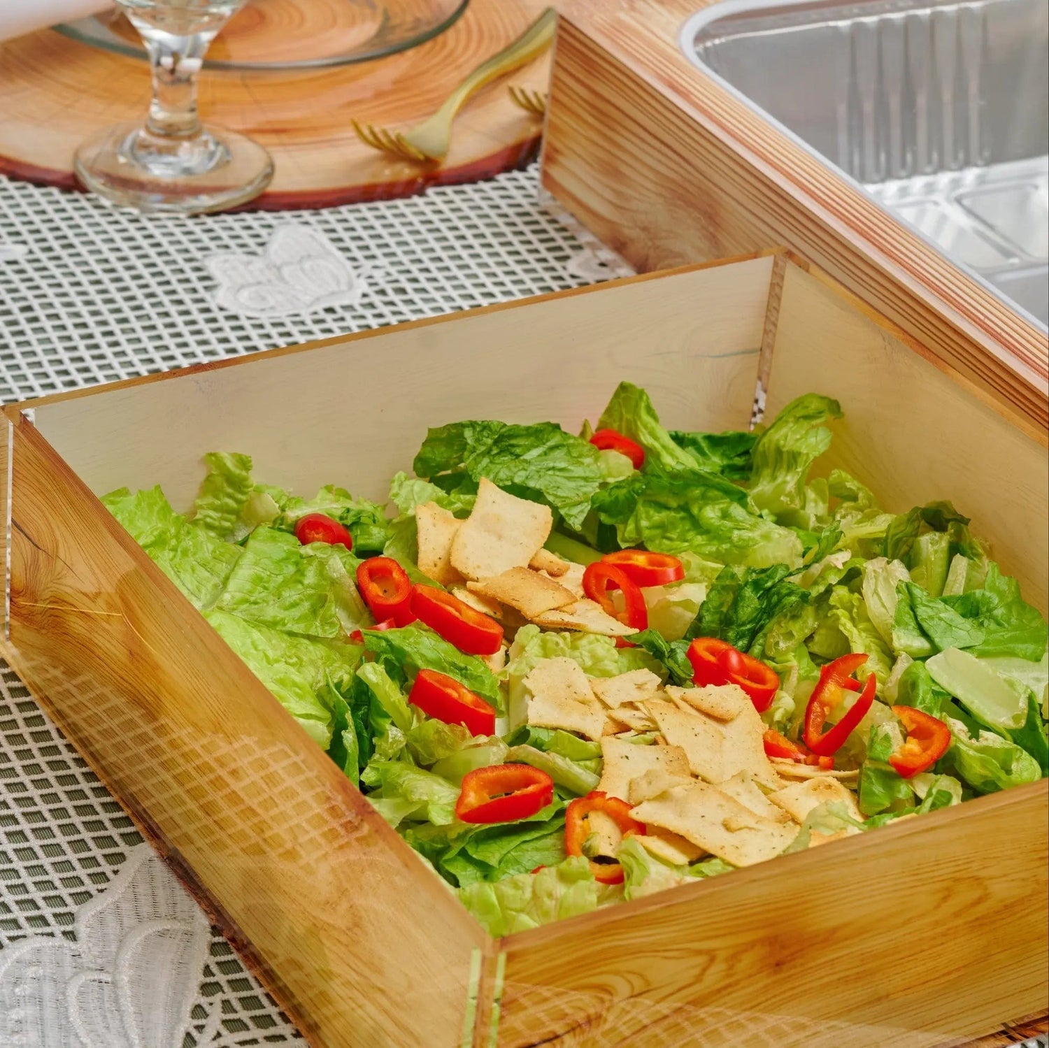 Wood Salad Bowl | Judaica Square Lakewood